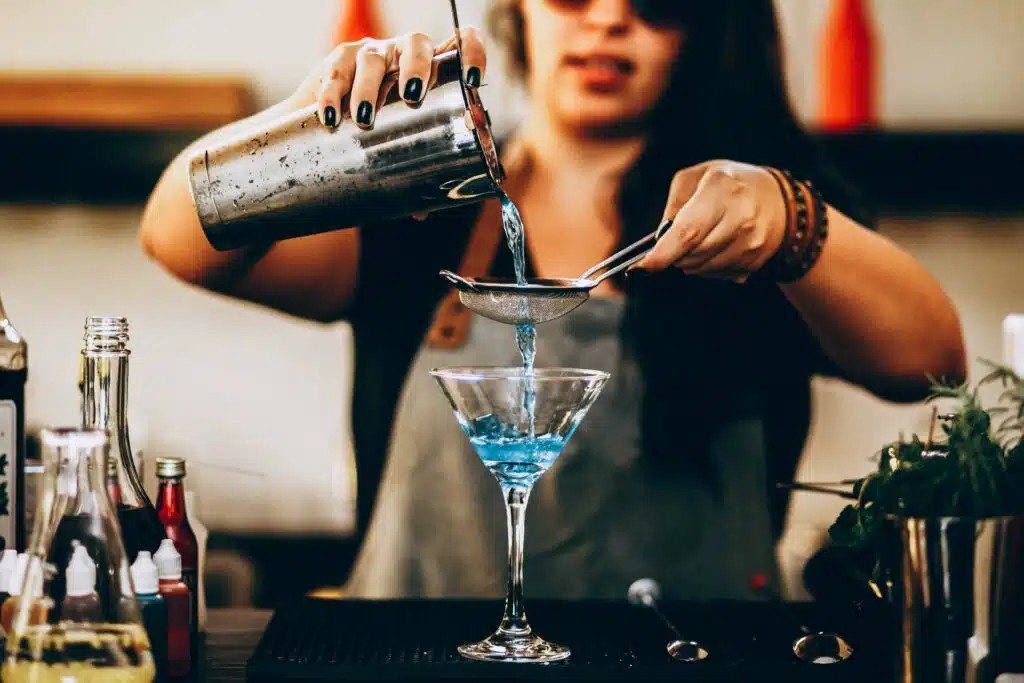 Pay attention to your surroundings even when you're mixing drinks or helping a customer.